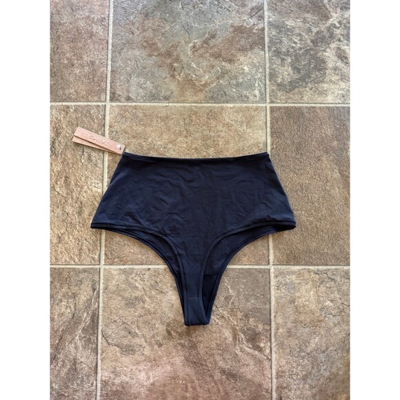 Skims Fits Everybody High Waisted Thong Onyx Size XL - Picture 5 of 9